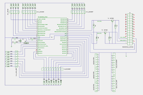 Schema for PIC18F4550 controller board