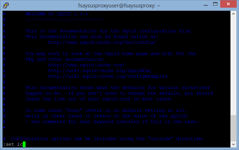 Step 16: set Vim to case insensitive search ":set ic" (ignore case)