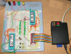 Raspberry Pi connected to PIC18F4550